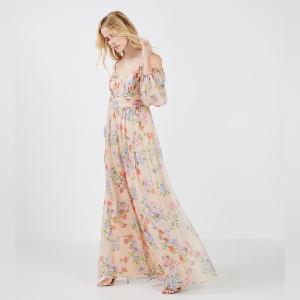 🌸BCBGMAXAZRIA Jordyn Floral Evening / Wedding Guest Dress🌸